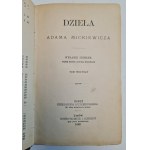 MICKIEWICZ Adam - DZIEŁA tom I, wyd. 1880 - zawiera BALLADY I ROMANSE (m.in. Romantyczność, Świteź...), SONETY, SONETY KRYMSKIE, WIERSZE RÓŻNE, POWIASTKI I BAJKI, TŁUMACZENIA