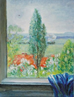 Aneri Irena Weissowa (1888-1981), Widok z okna - Kalwaria, ok. 1960
