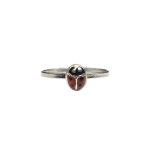 Children's silver ring ladybug (835)