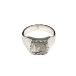 Silberner Siegelring mit Cannabisblatt (800)