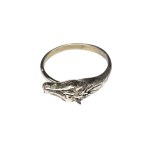 Silver wolf ring