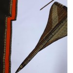 Sciarpa in bianco-verde-arancio