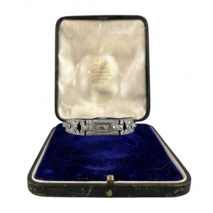 Zegarek platynowy Art Deco - brylanty 4.00ct