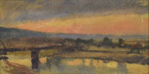 Tadeusz CYBULSKI, (1878-1954), Mglisty poranek nad wodą, 1894