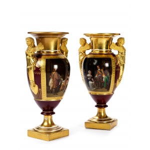Pár francúzskych porcelánových váz