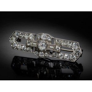 Spilla di diamanti Art déco