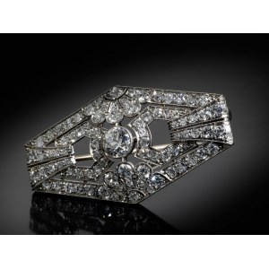 Spilla di diamanti Art déco