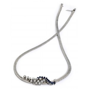 Sapphire diamond necklace