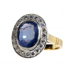 Saphir-Brillantring