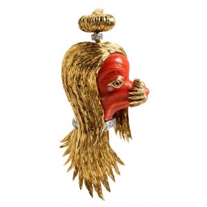 Gold-Korall-Pudelbrosche von Chaumet
