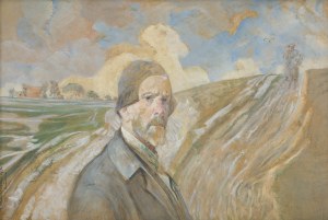 Jacek Malczewski (1854 Radom - 1929 Kraków), Autoportret w pejzażu z Lusławic, 1925