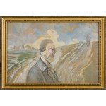 Jacek Malczewski (1854 Radom - 1929 Kraków), Autoportret w pejzażu z Lusławic, 1925