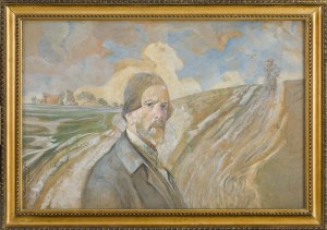 Jacek Malczewski (1854 Radom - 1929 Kraków), Autoportret w pejzażu z Lusławic, 1925