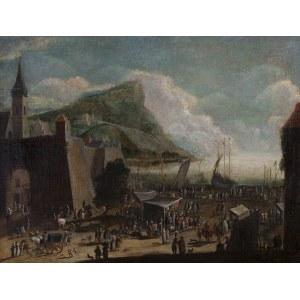 Hans de Jode (1630 Haga-po 1662 Wiedeń), Widok śródziemnomorskiego portu