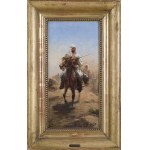 Mikhail Gorstkin-Wywiórski (1861 Warsaw - 1926 Berlin), Bedouins on horseback, circa 1900.