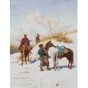 Władysław Karol Szerner (1870 Szebenice -1936 there), Cossack patrol