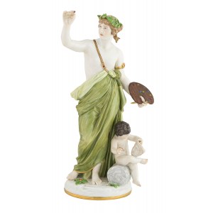 Figure Allegory Painting, Meissen, l. 1850-1924