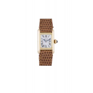 Orologio da polso da donna, Mini Tank Cartier, Allonge Vintage, 1970 circa.