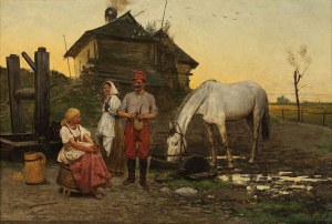 Antoni Kozakiewicz (1841 - 1929), Przed chatą