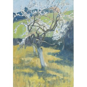 Jerzy Fedkowicz (1891 - 1951), Kwitnąca jabłoń, 1918