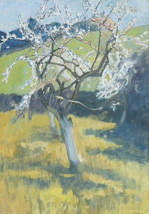 Jerzy Fedkowicz (1891 - 1951), Kwitnąca jabłoń, 1918