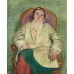 Henry Hayden (1883 - 1970), Portrait of a woman in red stockings, 1941/1942