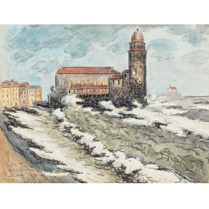 Jan Peszke (1870 - 1949), Pejzaż z Collioure, 1939