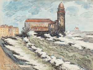 Jan Peszke (1870 - 1949), Pejzaż z Collioure, 1939
