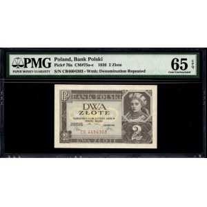 Poland. 1936 2 Zlote Prefix CB