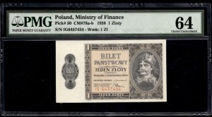 Poland. 1938 1 Zloty Prefix IG