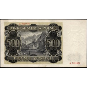 Poland. 1940 500 Zlotych Prefix A