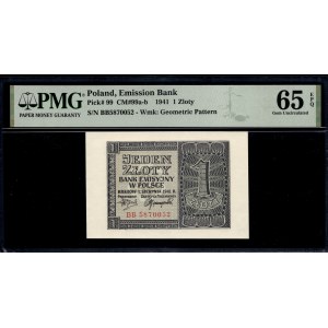 Poland. 1941 1 Zloty Prefix BB