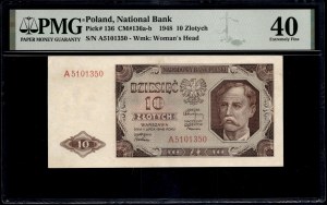 Poland. 1948 10 Zlotych Prefix A