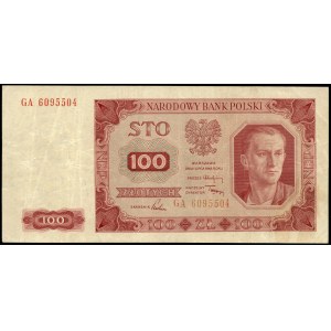 Poland. 1948 100 Zlotych Prefix GA Bez Ramki