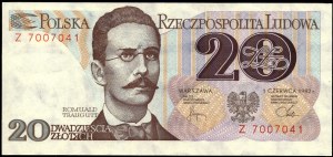 Poland. 1982 20 Zlotych Prefix Z