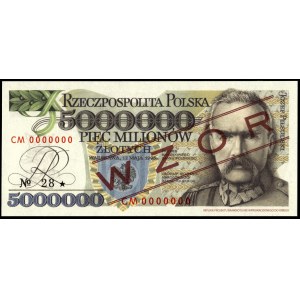 Poland. 1995 5 Millionow Zlotych Prefix CM WZOR
