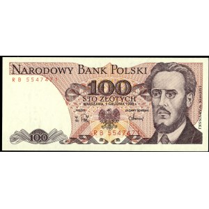Poland. 1988 100 Zlotych Prefix RB
