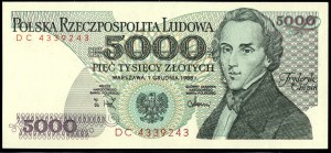 Poland. 1988 5000 Zlotych Prefix DC