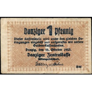 Danzig. 1923 1 Fenigow