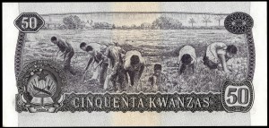 Angola. 50 Kwanzas 1973 Specimen Prefix XA