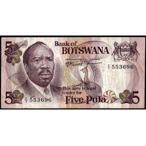 Botswana. 5 Pula 1976 Prefix C/3