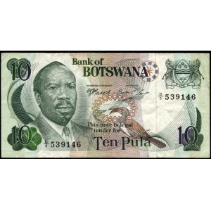 Botswana. 10 Pula 1976 Prefix D/5 Rare