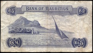 Mauritius. 5 Rupees 1967