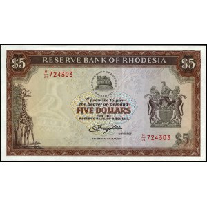 Rhodesia. 5 Dollars 1979