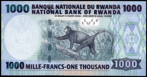 Rwanda. 1000 Francs 2008