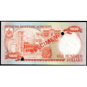 Bermuda. 100 Dollars 1982 Specimen