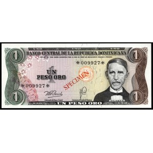 Dominican Republic. 1 Peso 1982 Specimen
