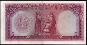 Iraq. 5 Dinars 1959