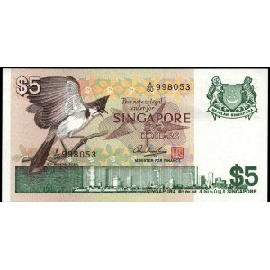 Singapore. 5 Dollars 1979