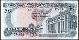 South Vietnam. 50 Dong 1969